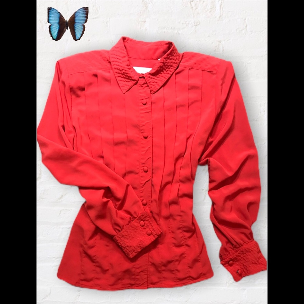 💥Vintage💥1980’s Valerie Stevens Pleated Blouse